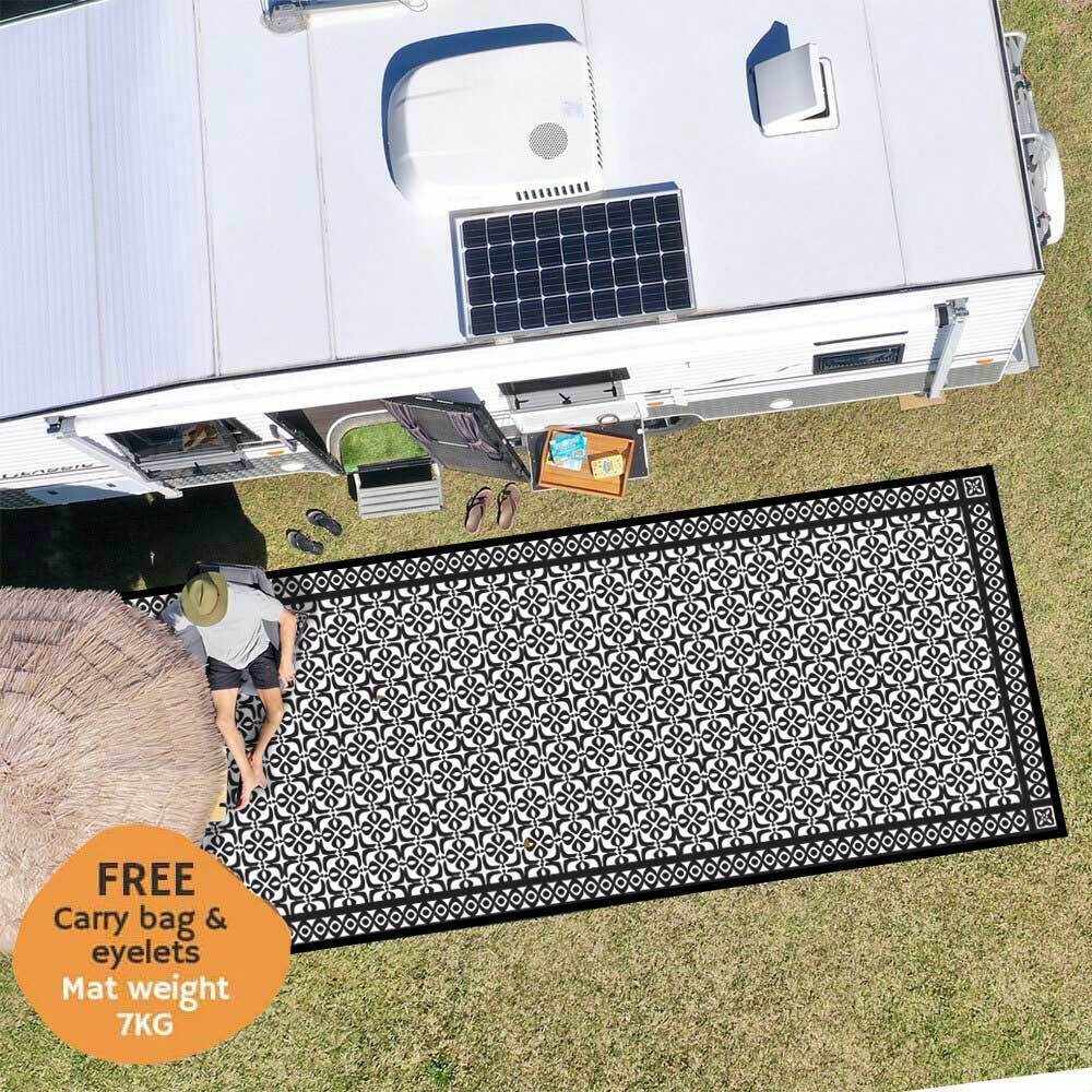 Znz Custom Large PP Foldable Waterproof Woven RV Patio Outdoor Rug