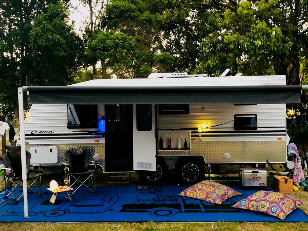 Retro Caravan Camping Mat by Recycled Mats