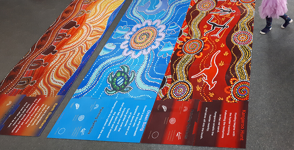 Giant Aboriginal Design Rubber Floor Mat designed by Susan Bett