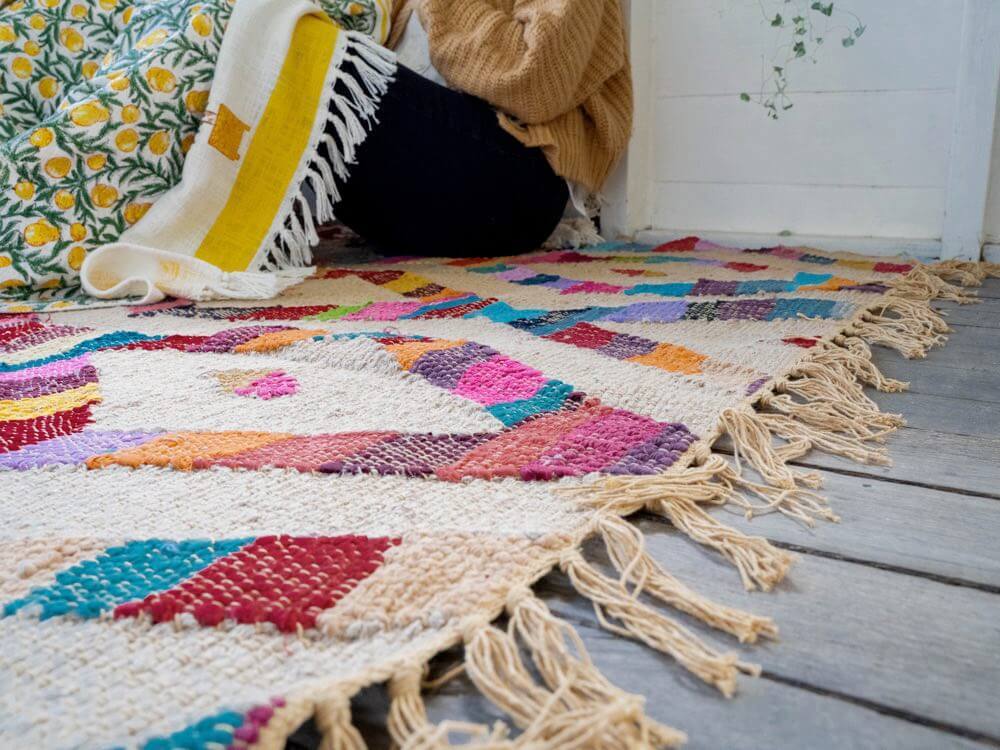 Recycled floor mats ideal for both indoor and outdoor use, reversible