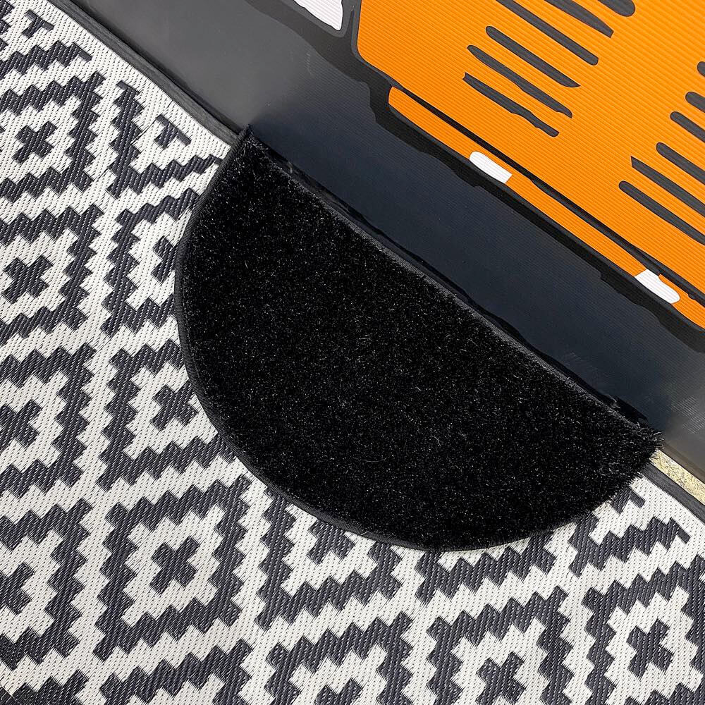 Turf Doormat, Semi Circle black