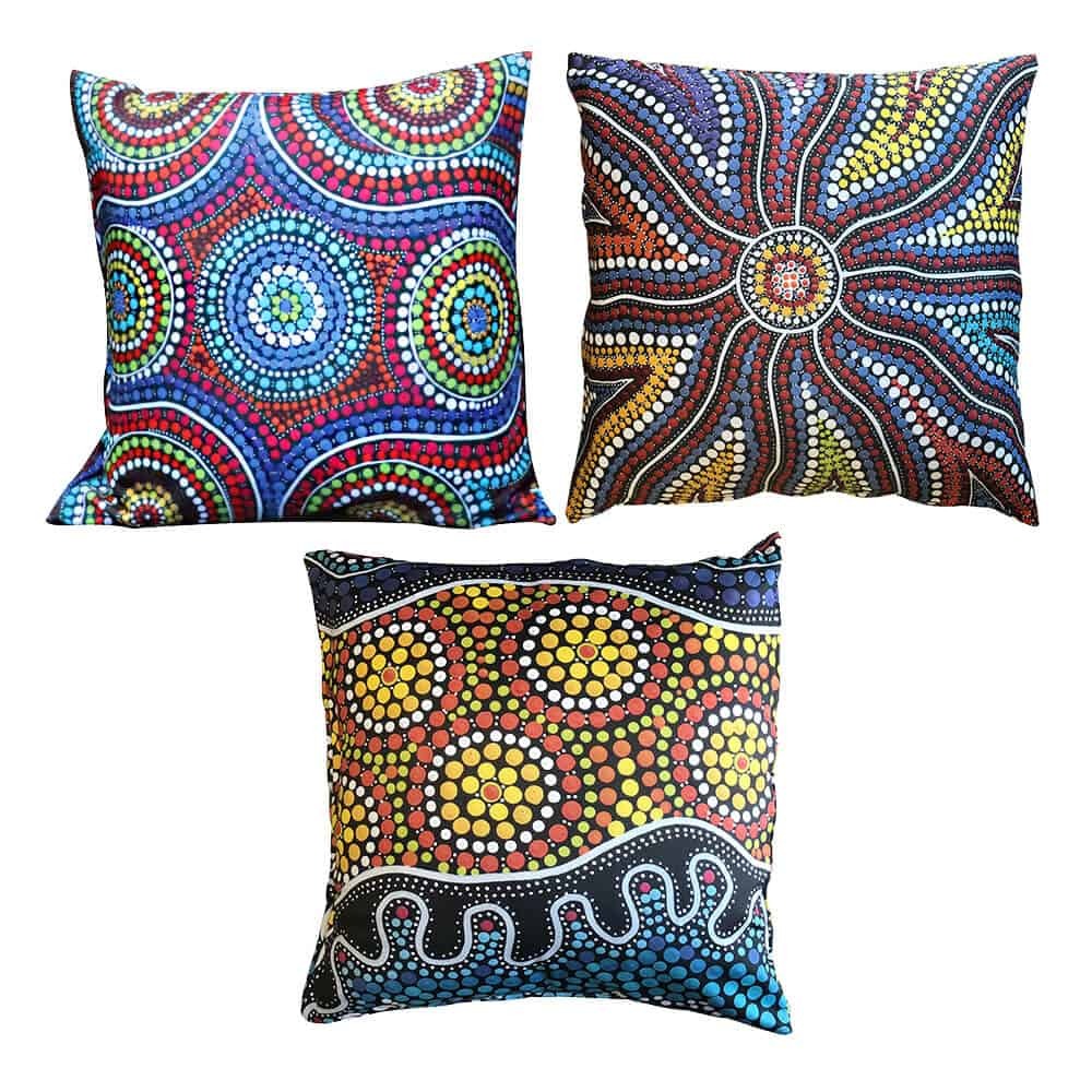 Colourful Indigenous Cushion Covers Set of 3 Designs