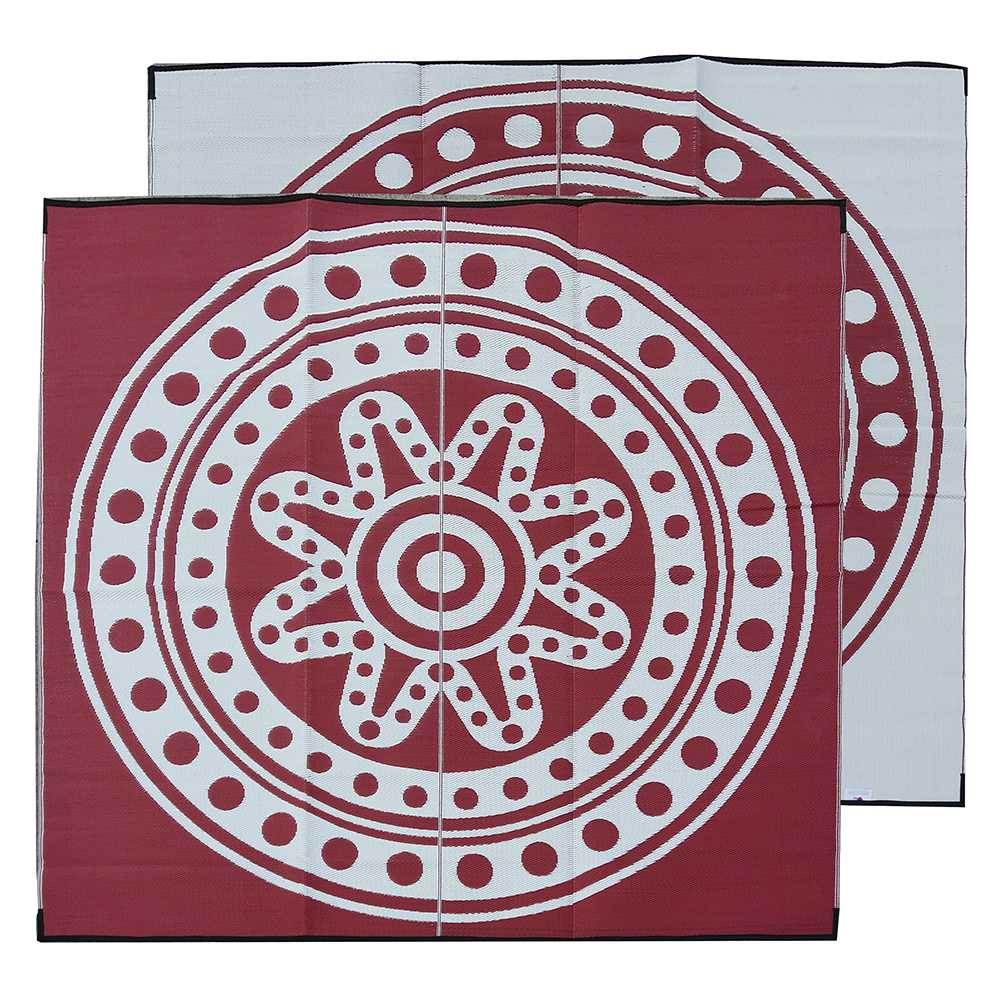 Aboriginal Mats Circle Time Recycled Plastic Mats in Burgundy and White