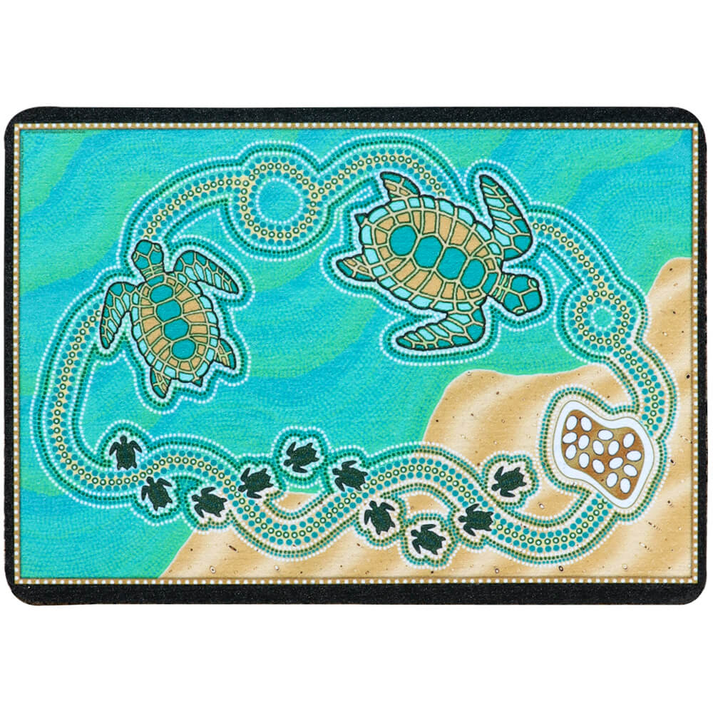 Sea Turtle Placemats in Blue by Helen Price