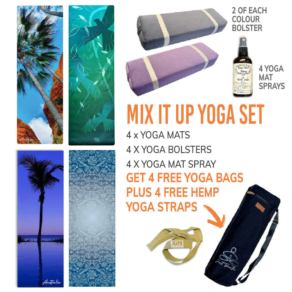 MIX IT UP YOGA SETS - Group gifting all ready for 4 exercise fans or lovers  of mindfulness