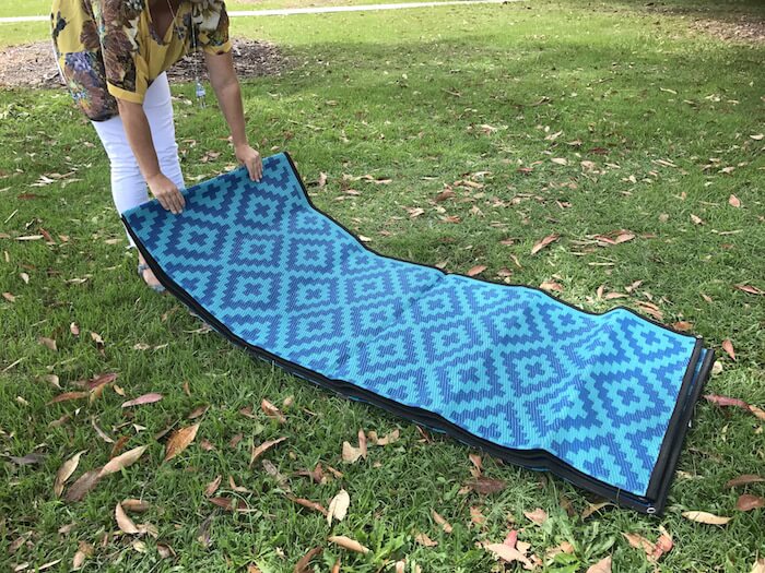 folding an extra large mat