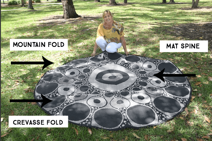 how to fold a circle mat