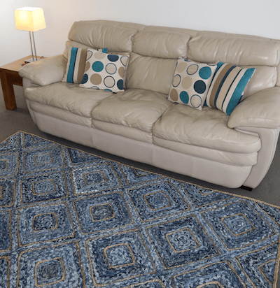 indoor and outdoor rug - chindi denim