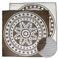 CIRCLE TIME Aboriginal Design Recycled Mat, Bronze & White 