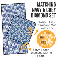 Navy Diamond Mat Set