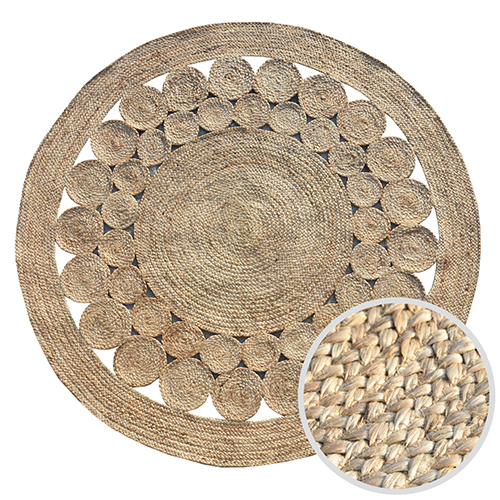 Jute Rug Indian Floor Rug Natural Look Recycled Mats