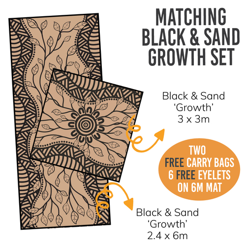 Black & Sand Growth Mat Set