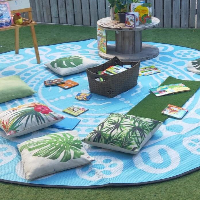 Garrima Mat 3m - Aqua/White