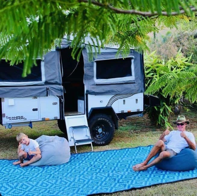 Diamond Mat 4m x 2.4m - Teal/Blue