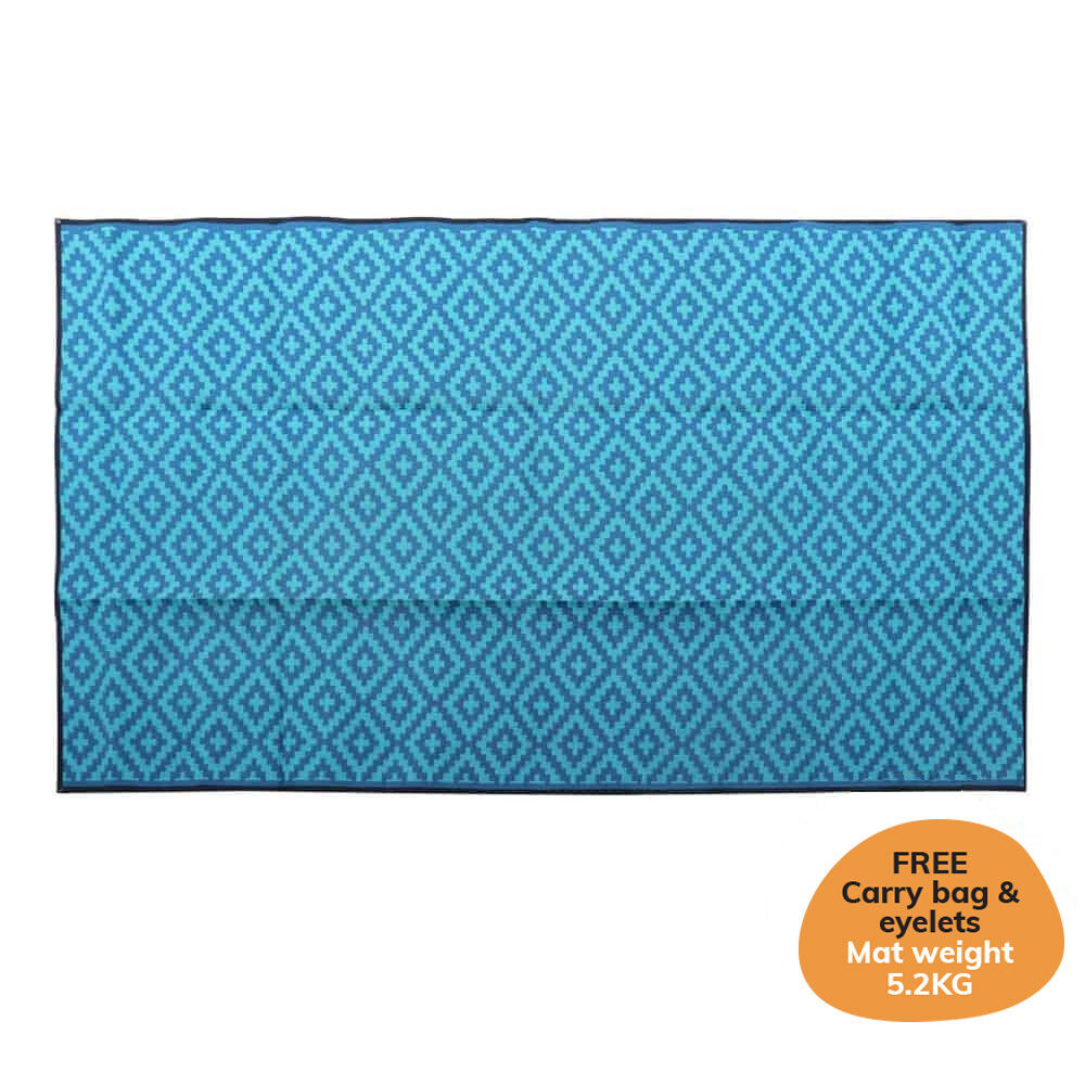 Diamond Mat 4m x 2.4m - Teal/Blue