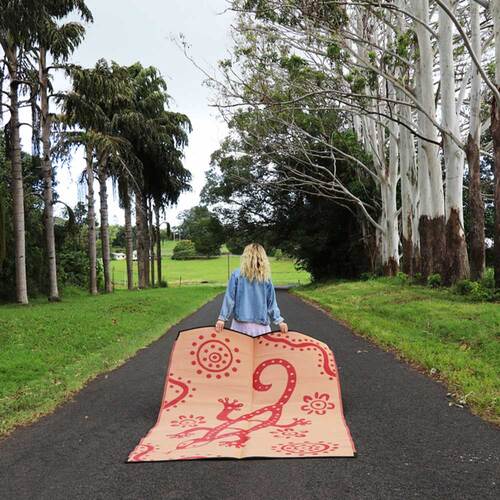 Sand Goanna Mat 1.8m x 2.7m - Red/Beige