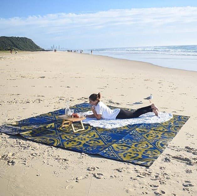 Casablanca Mat 3m x 3m - Blue/Gold