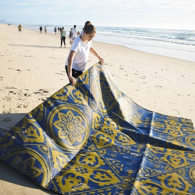 Casablanca Mat 3m x 3m - Blue/Gold