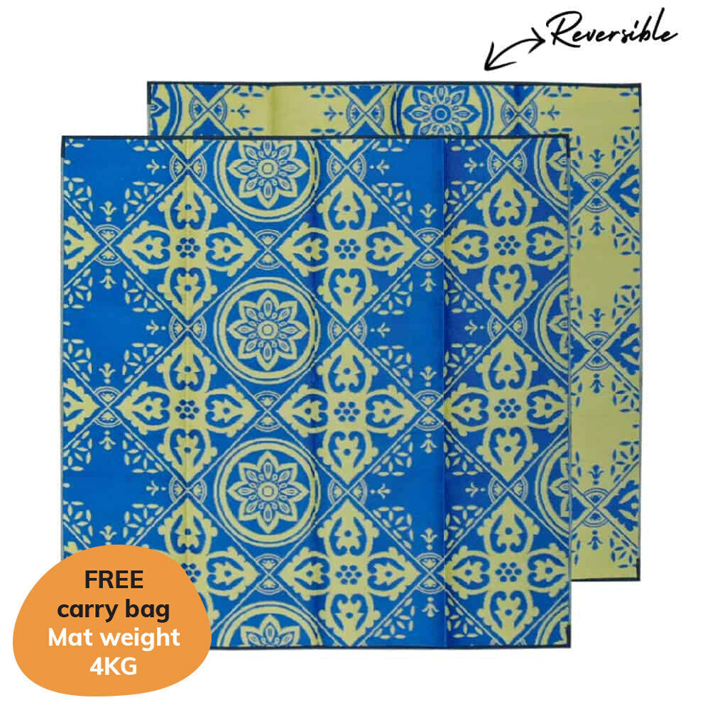 Casablanca Mat 3m x 3m - Blue/Gold