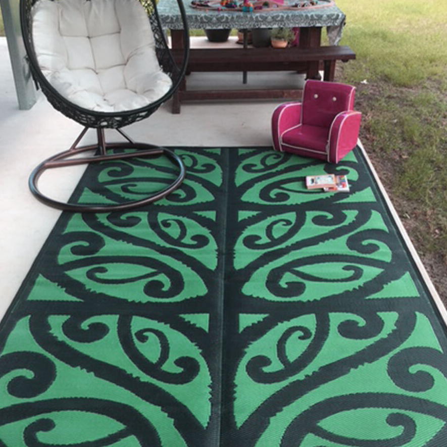 Mangopare Mat 1.8m x 2.7m - Green/Black