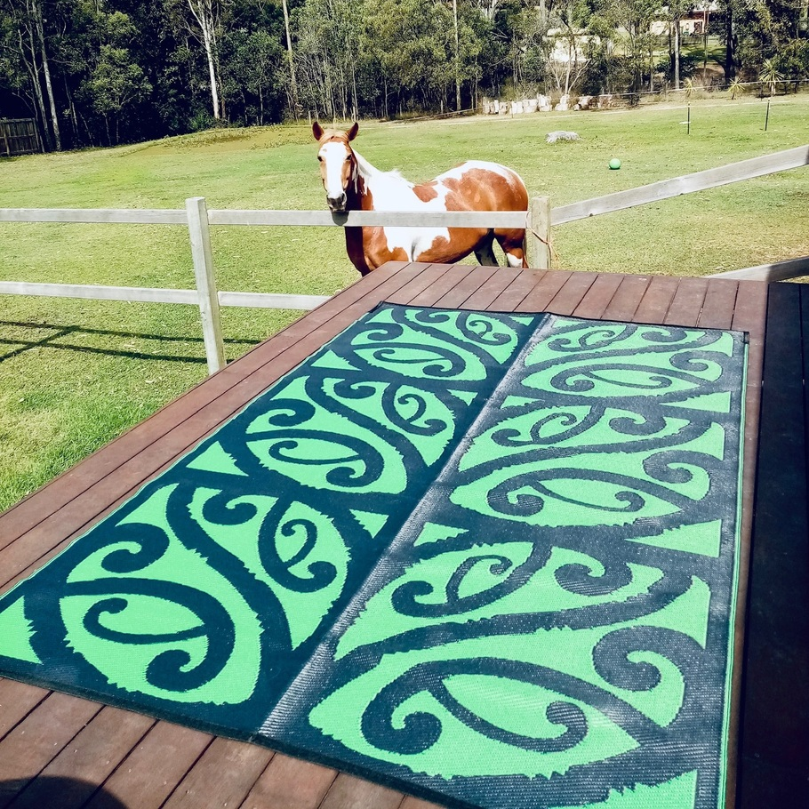 Mangopare Mat 1.8m x 2.7m - Green/Black