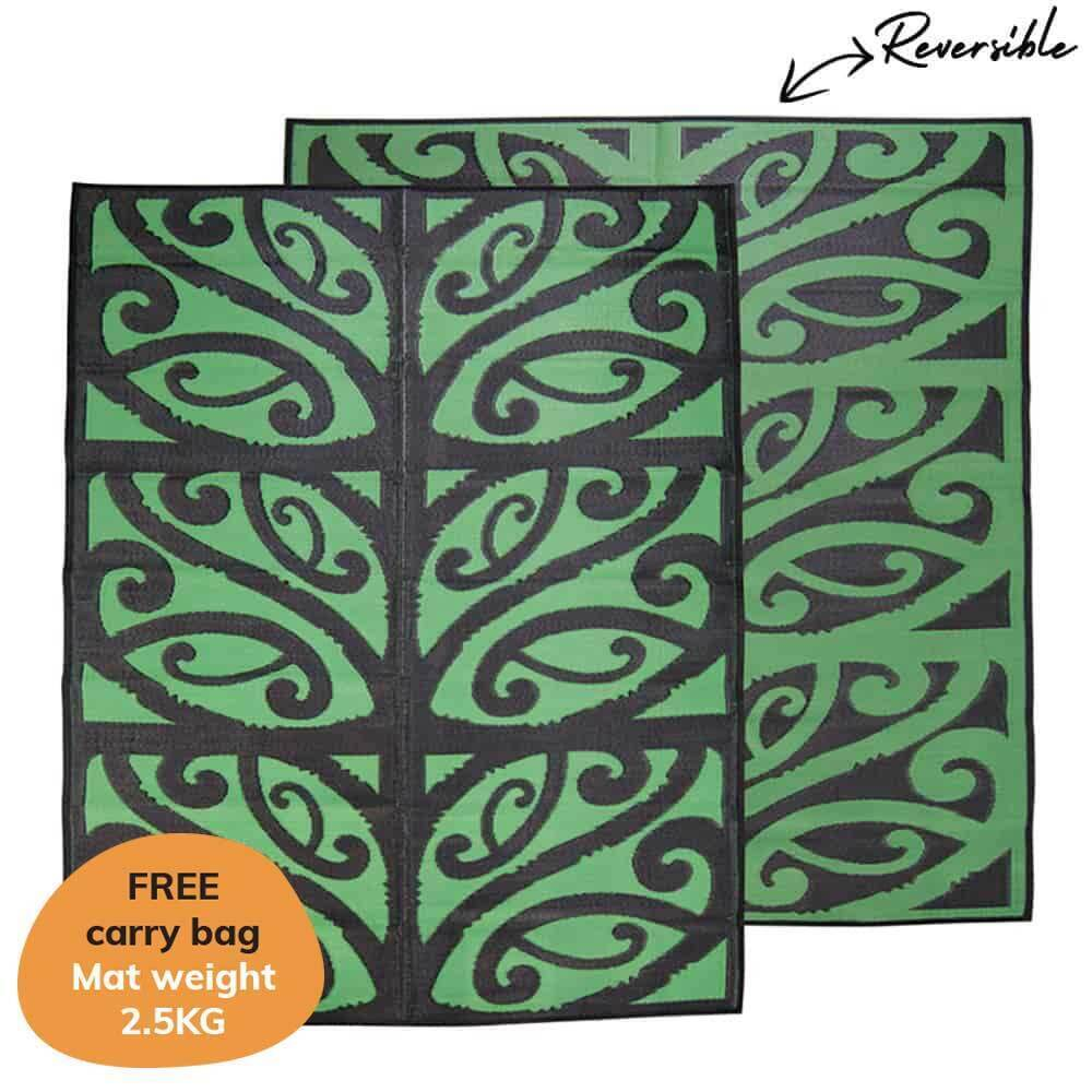 Mangopare Mat 1.8m x 2.7m - Green/Black