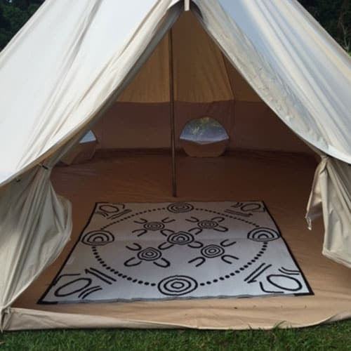 Gatherings Mat 1.8m x 1.8m - Black/White