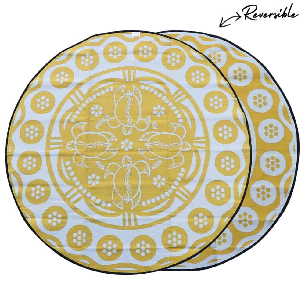 Turtle Season Mat 2.7m - Yellow/White