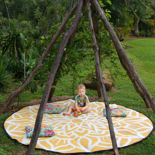 Ancestral Connectedness Mat 2.4m - Orange/White