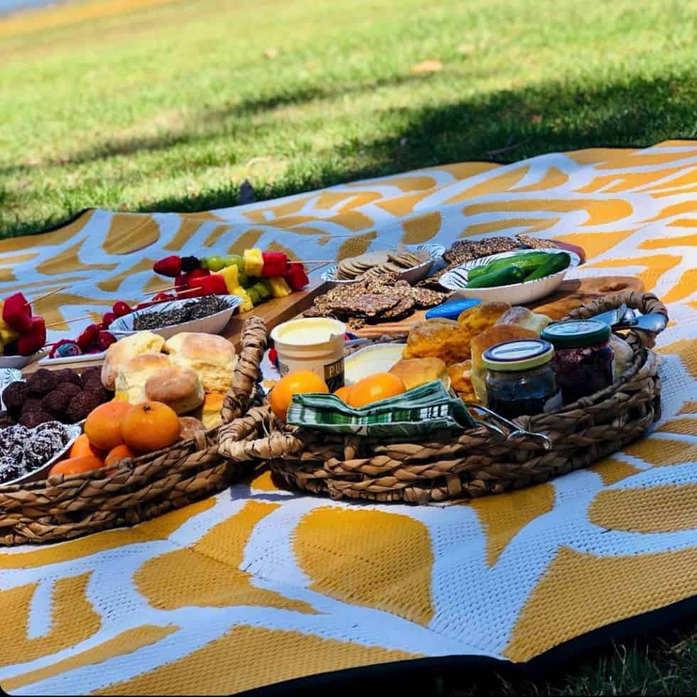 Ancestral Connectedness Mat 2.4m - Orange/White