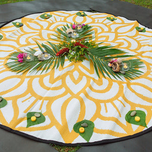 Ancestral Connectedness Mat 2.4m - Orange/White