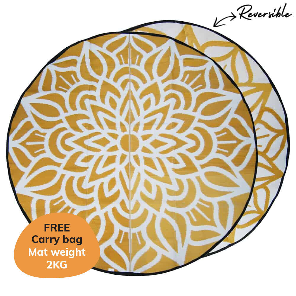 Ancestral Connectedness Mat 2.4m - Orange/White