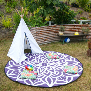 Ancestral Connectedness Mat 2.4m - Purple/White