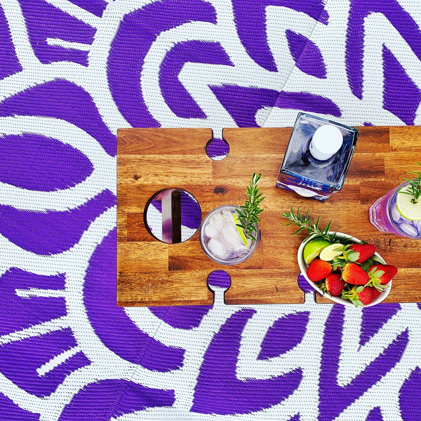 Ancestral Connectedness Mat 2.4m - Purple/White