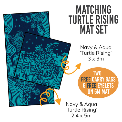 Turtle Rising Mat Set - One 2.4X5M Mat And One Matching 3X3M Mat ...
