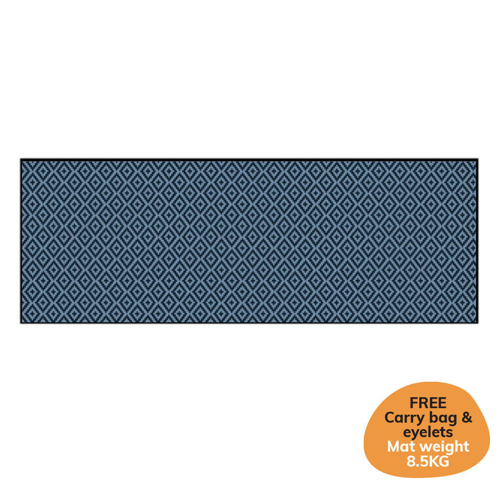 Diamond Mat 7m x 2.4m - Blue/Charcoal