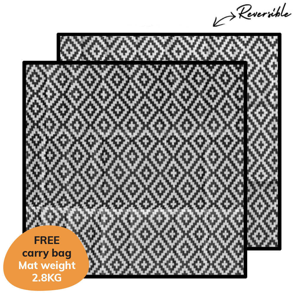 Diamond Mat - Black/Grey