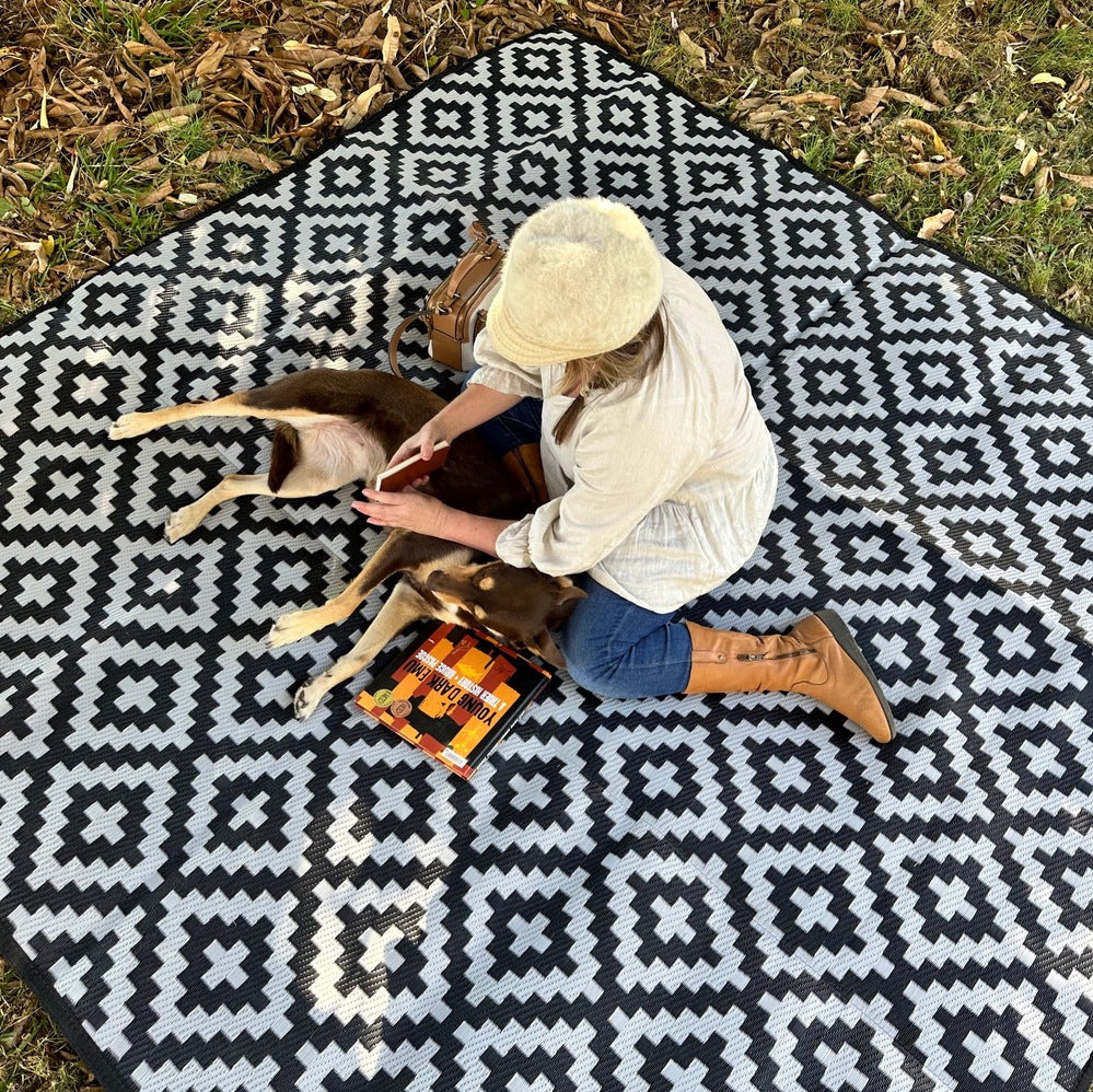 Diamond Mat Set - Black/Grey