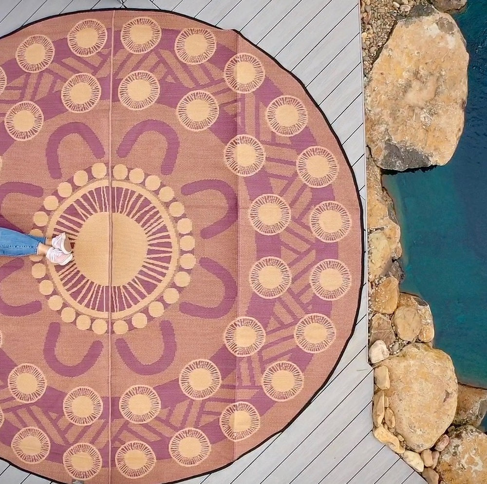Celebration Mat 3.6m - Plum/Ochre
