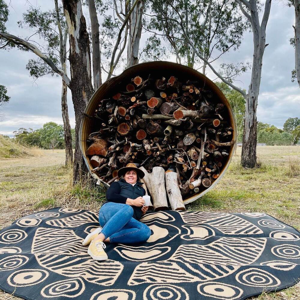 Connecting To Culture Mat 3m - Black/Sand