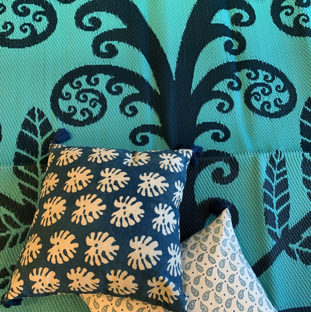Kiwiana Mat 2.7m - Teal/Navy