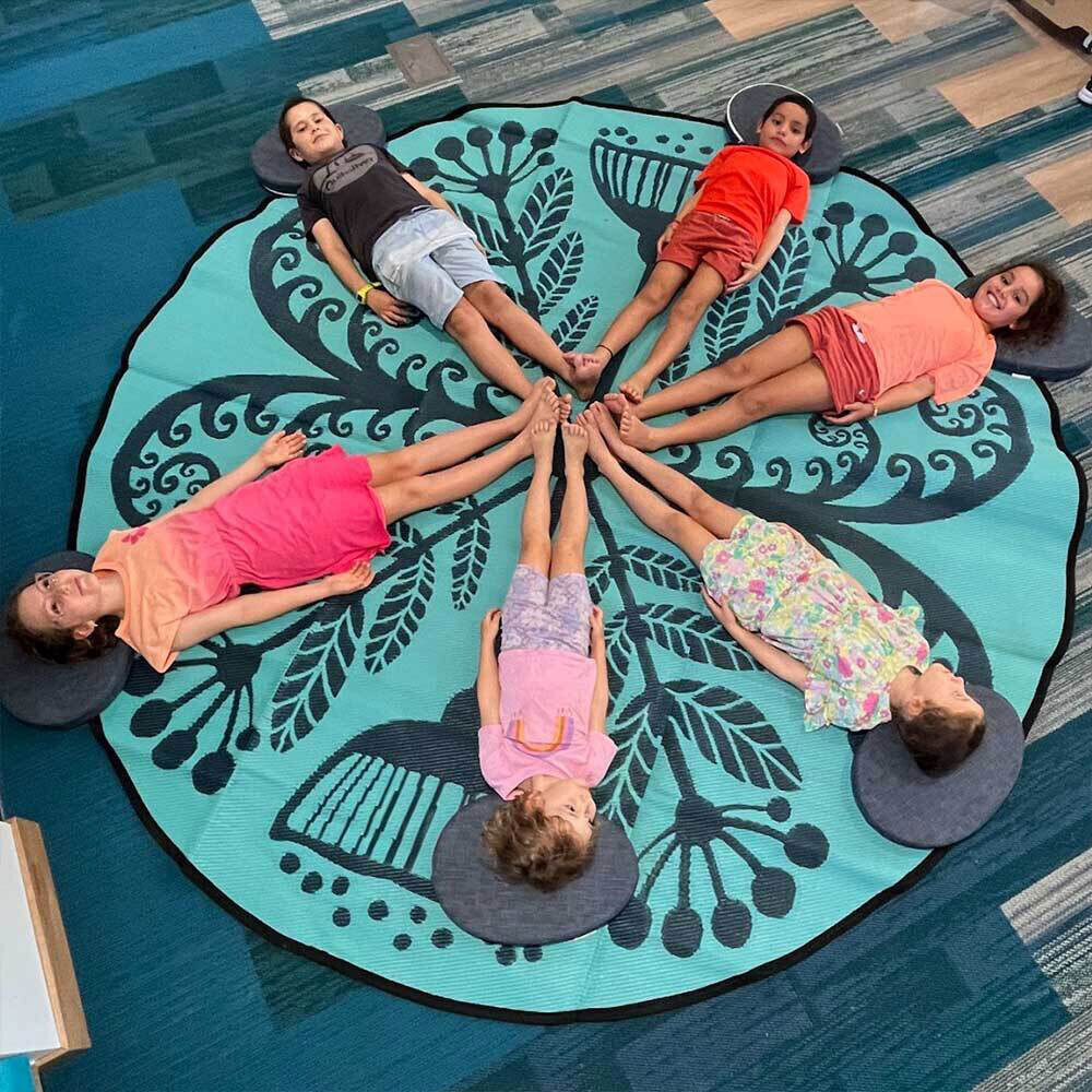 Kiwiana Mat 2.7m - Teal/Navy