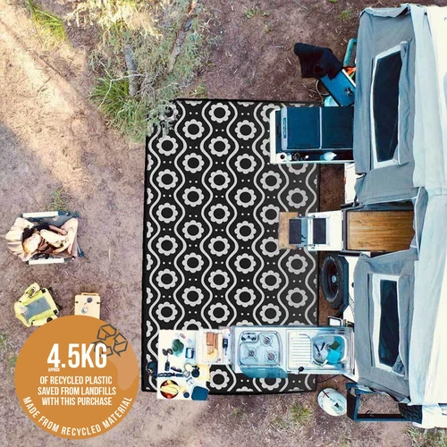 Daisy Duke Mat 4m x 2.4m - Black/Grey