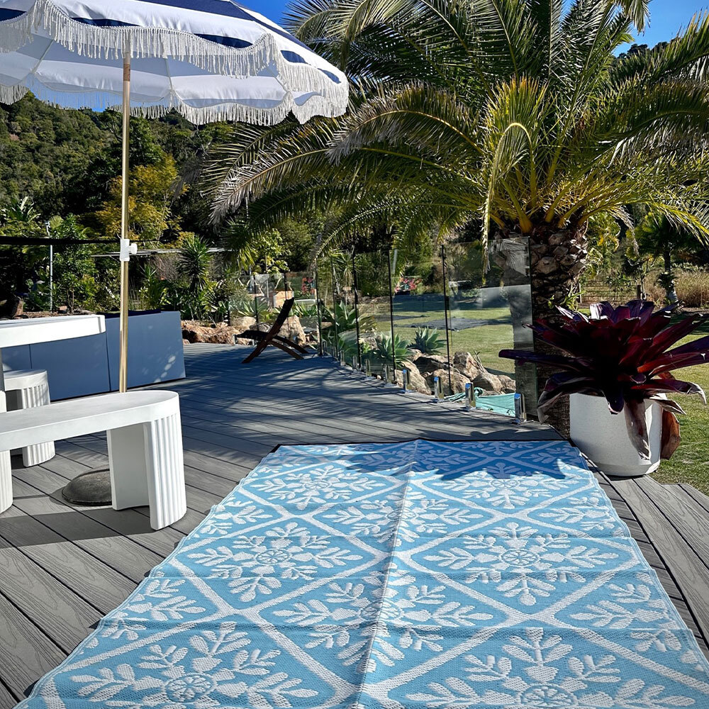 Gumnut Mat 1.5m x 2.4m - Blue/White