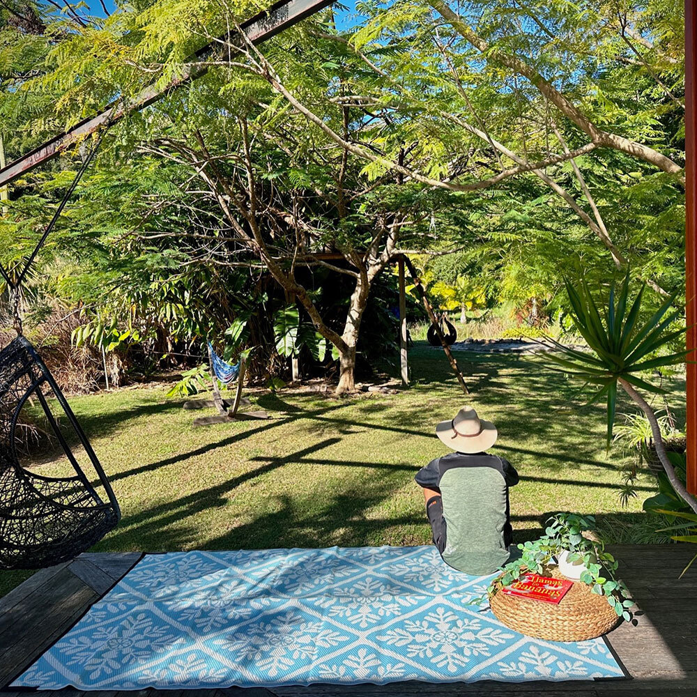 Gumnut Mat 1.5m x 2.4m - Blue/White