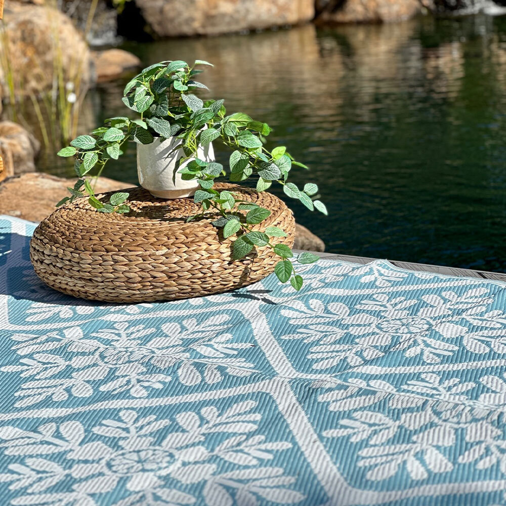 Gumnut Mat 1.5m x 2.4m - Blue/White