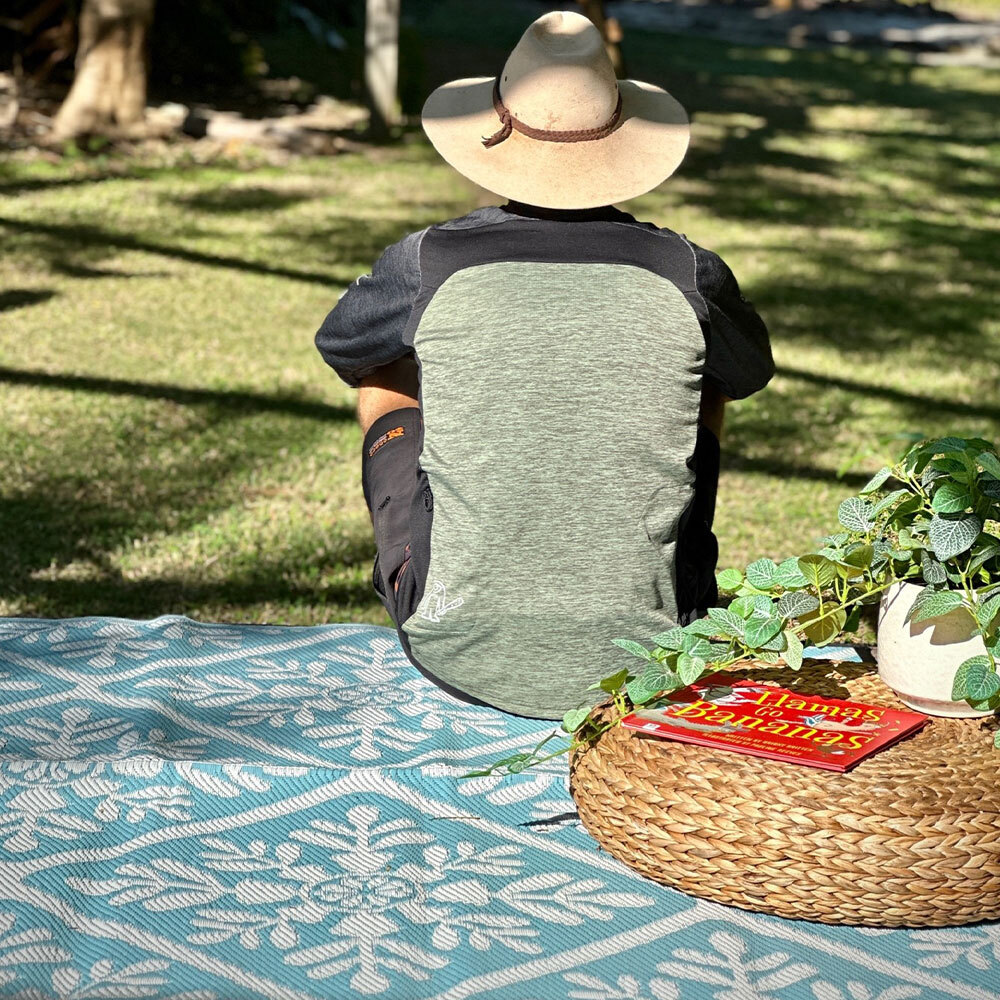 Gumnut Mat 1.5m x 2.4m - Blue/White