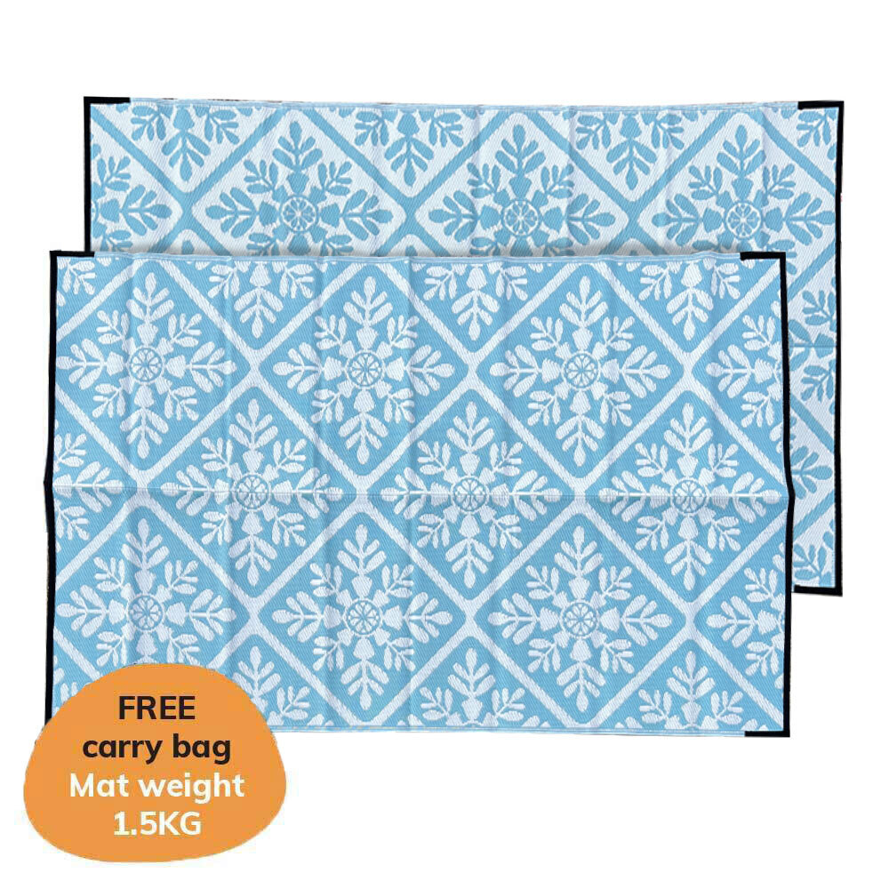 Gumnut Mat 1.5m x 2.4m - Blue/White