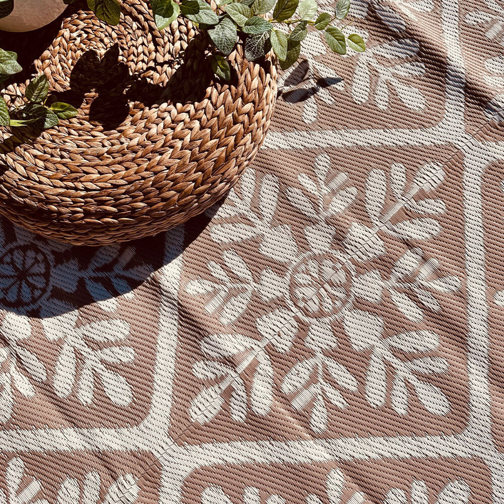Gumnut Mat 1.5m x 2.4m- Fawn/White