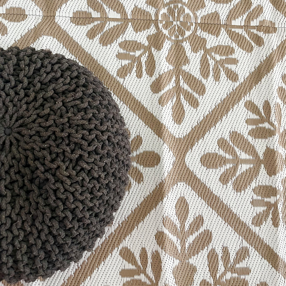 Gumnut Mat 1.5m x 2.4m- Fawn/White